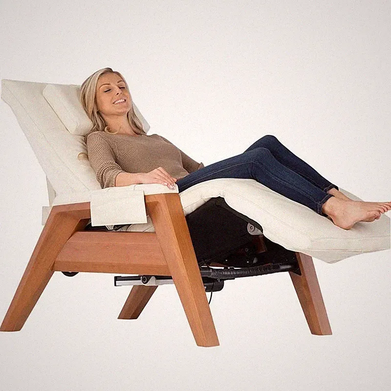 Human Touch Gravis ZG Zero Gravity Recliner Massage Chair + Heat Bone Leather