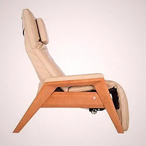 Human Touch Gravis ZG Zero Gravity Massage Chair - Sand Leather - Beech Wood